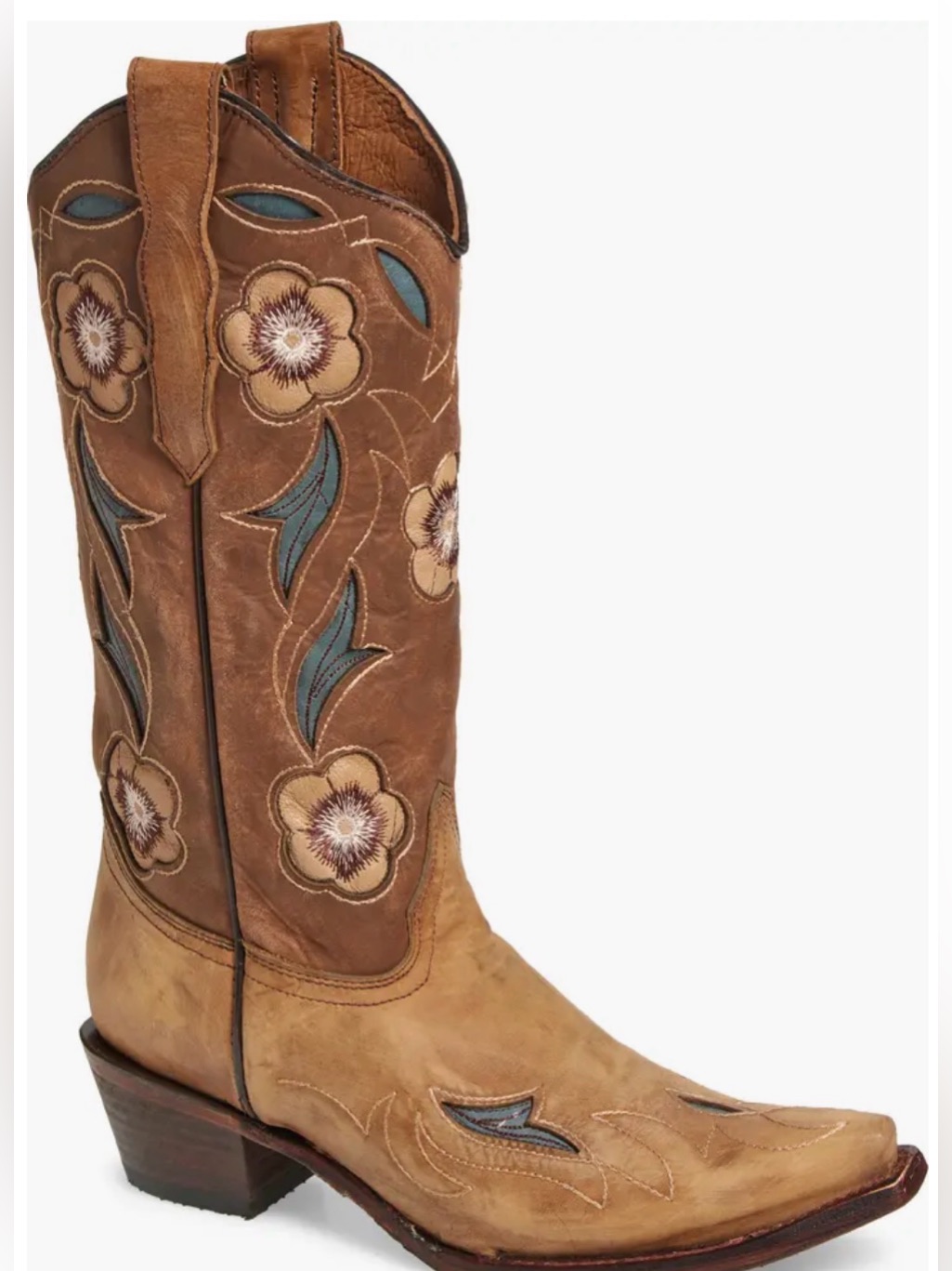 Circle G Corral Floral Embroidery Boots Us 9 $180